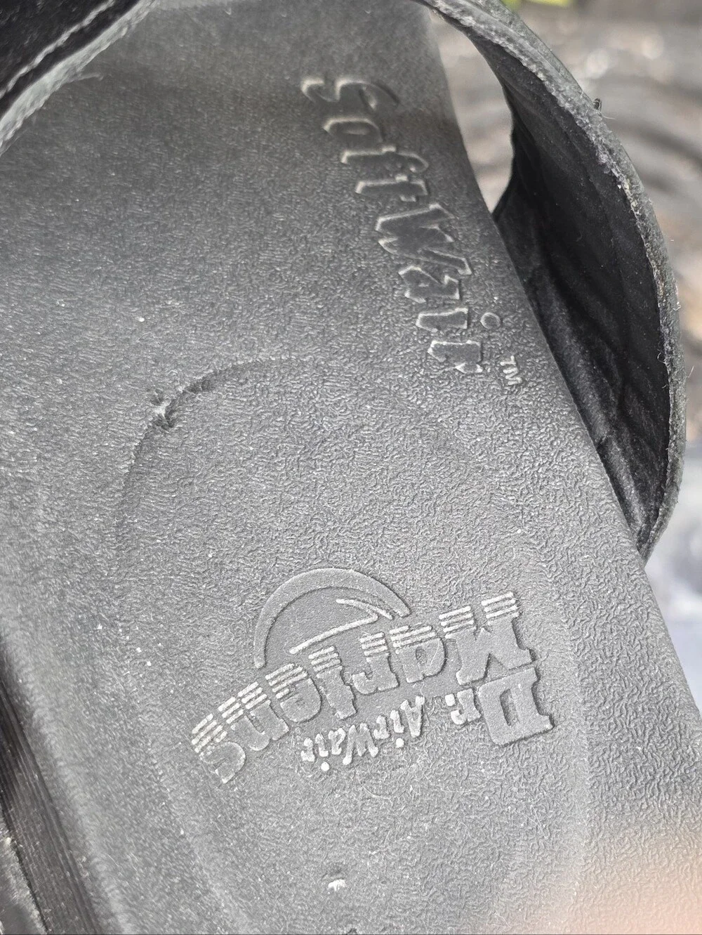 Dr. Martens Myles Brando Leather Buckle Slide Sandals